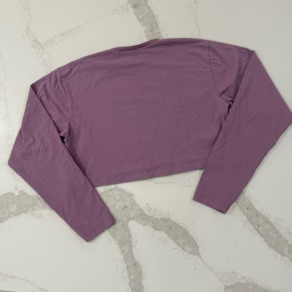 Alphalete Oversized LongSleeve Athletic CropTop Womens Small LifestyleFit Purple - Picture 5 of 5